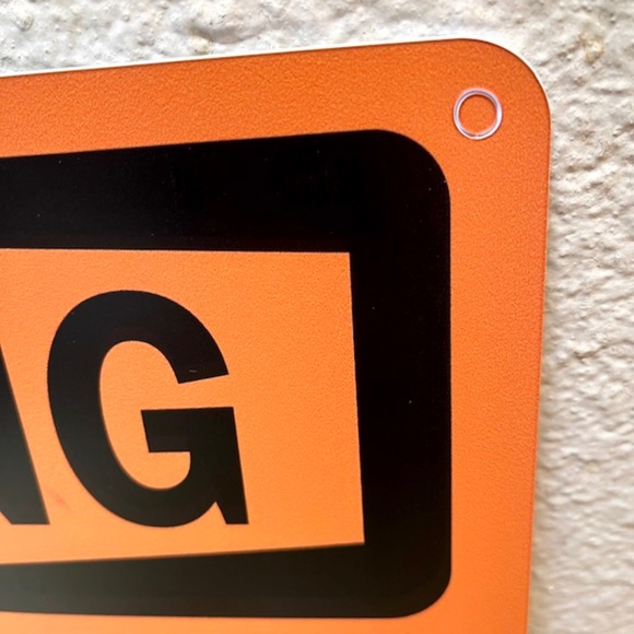 Sign: Warning: No Smoking Within 50 Feet. Orange & Black. 14x10. Unused, - Picture 5 of 5